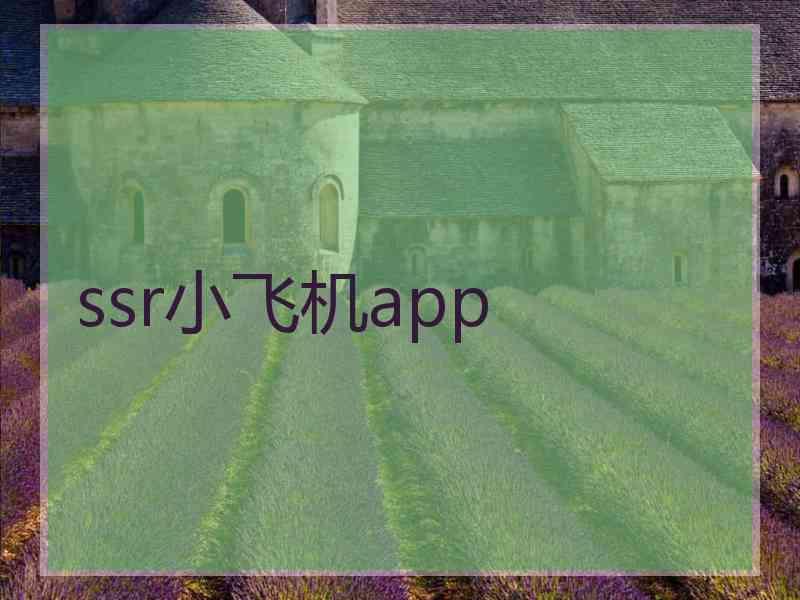 ssr小飞机app