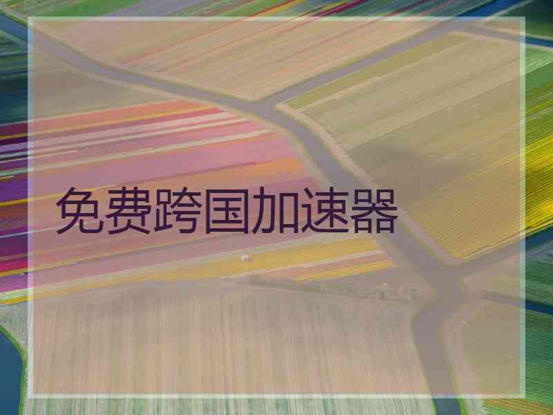免费跨国加速器