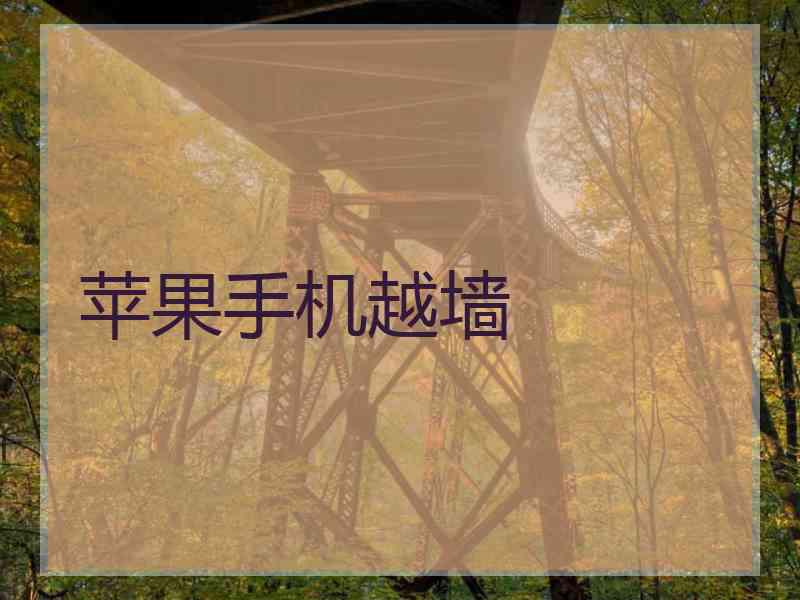 苹果手机越墙