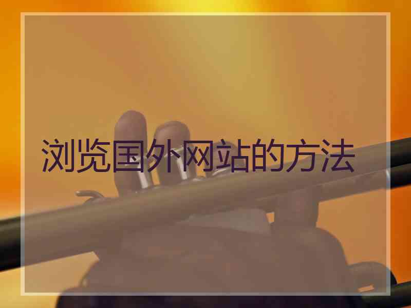 浏览国外网站的方法