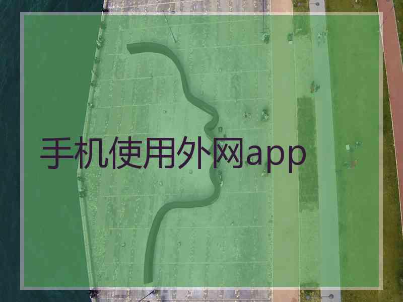 手机使用外网app
