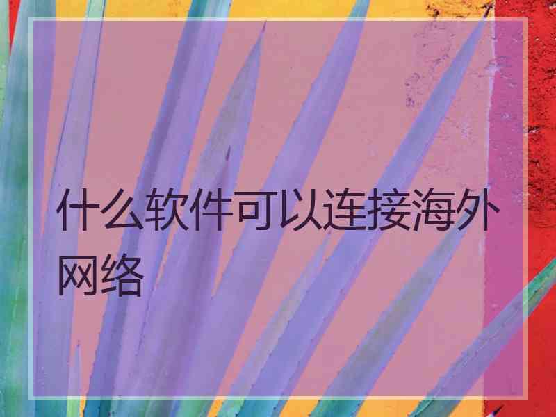 什么软件可以连接海外网络