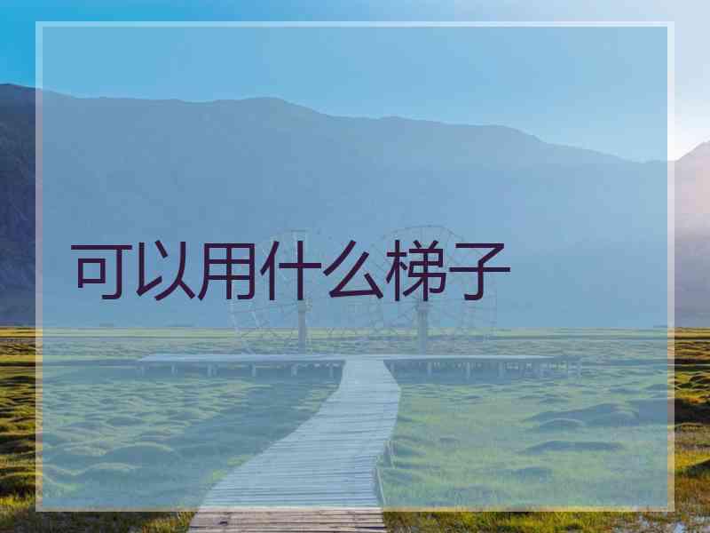 可以用什么梯子