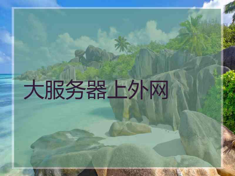 大服务器上外网