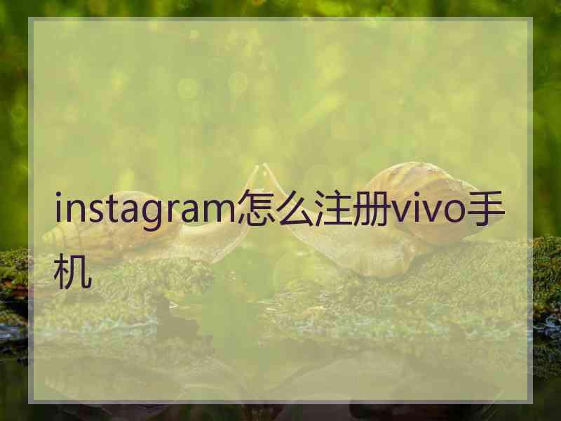 instagram怎么注册vivo手机