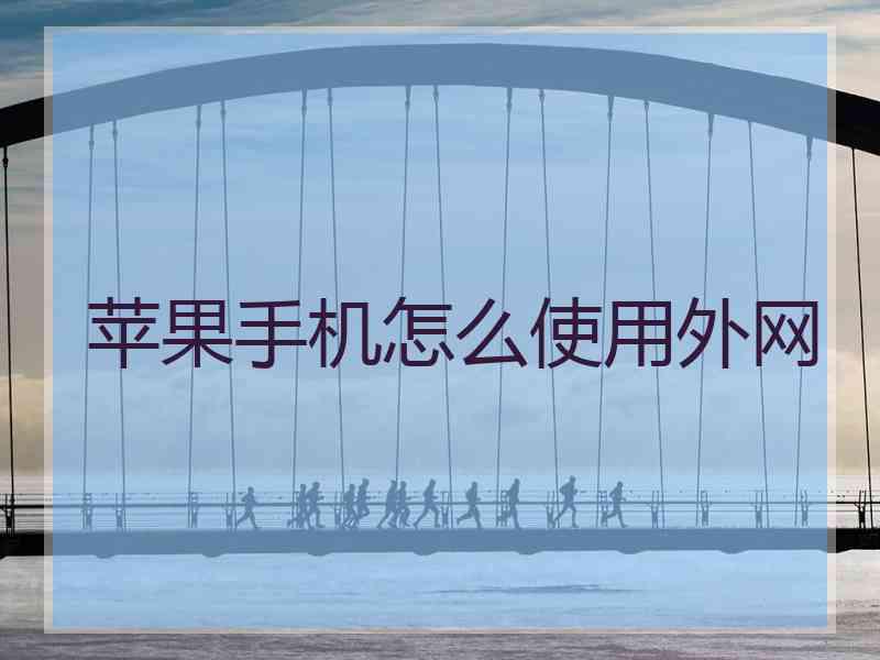 苹果手机怎么使用外网