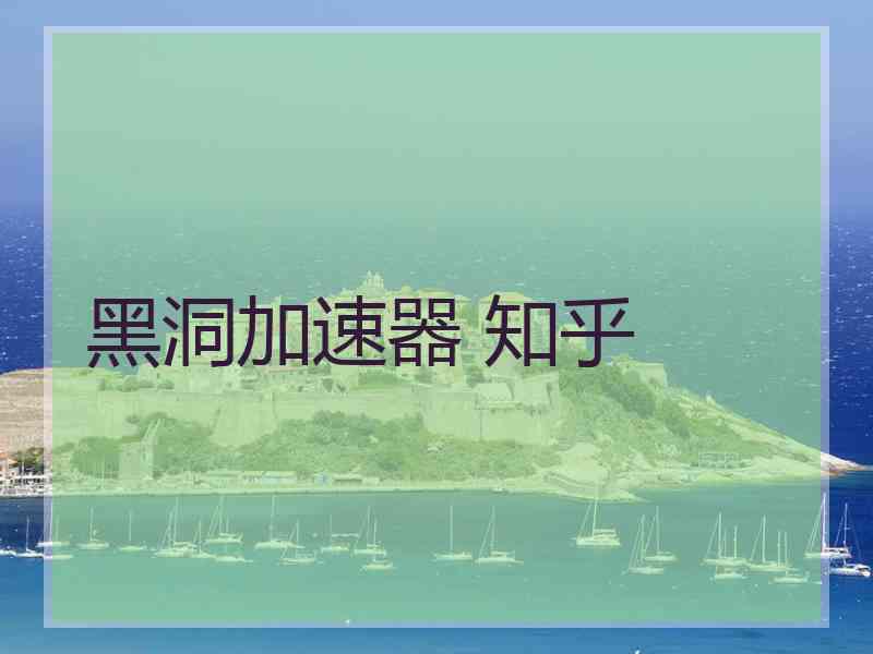 黑洞加速器 知乎