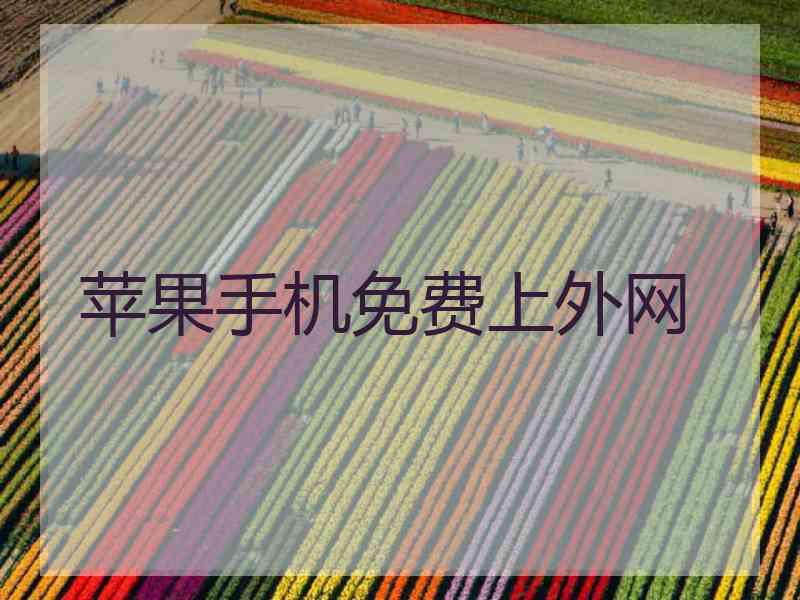 苹果手机免费上外网