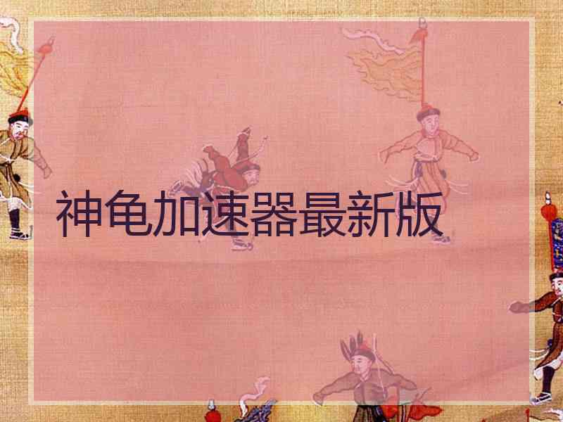 神龟加速器最新版