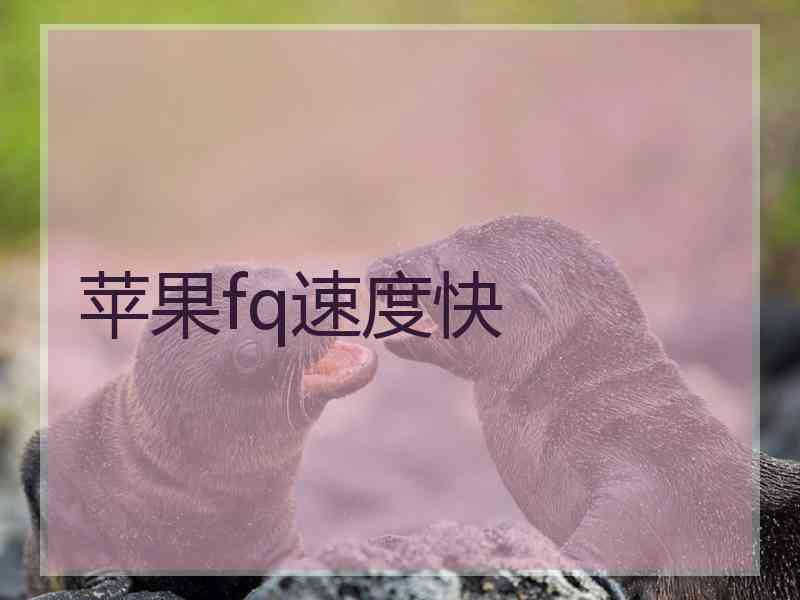 苹果fq速度快