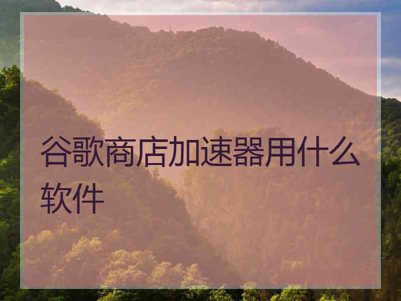 谷歌商店加速器用什么软件