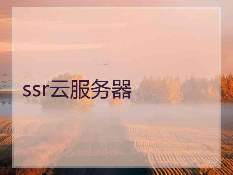 ssr云服务器