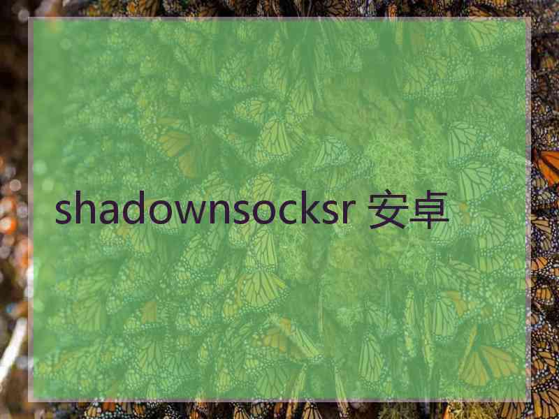 shadownsocksr 安卓