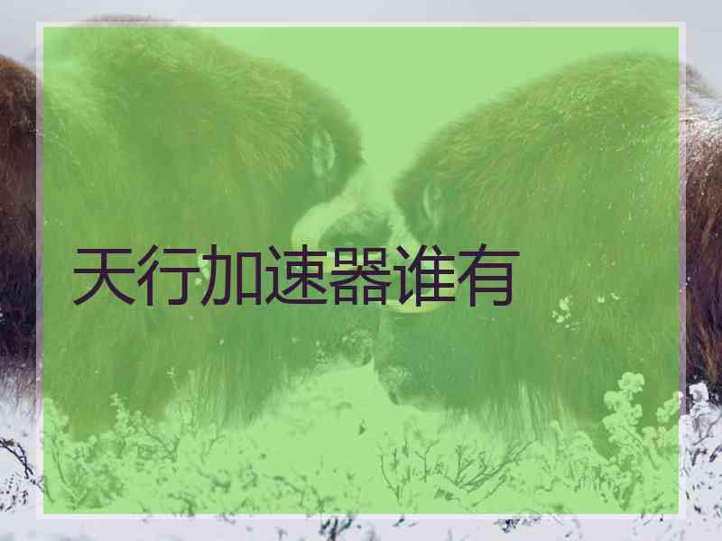 天行加速器谁有