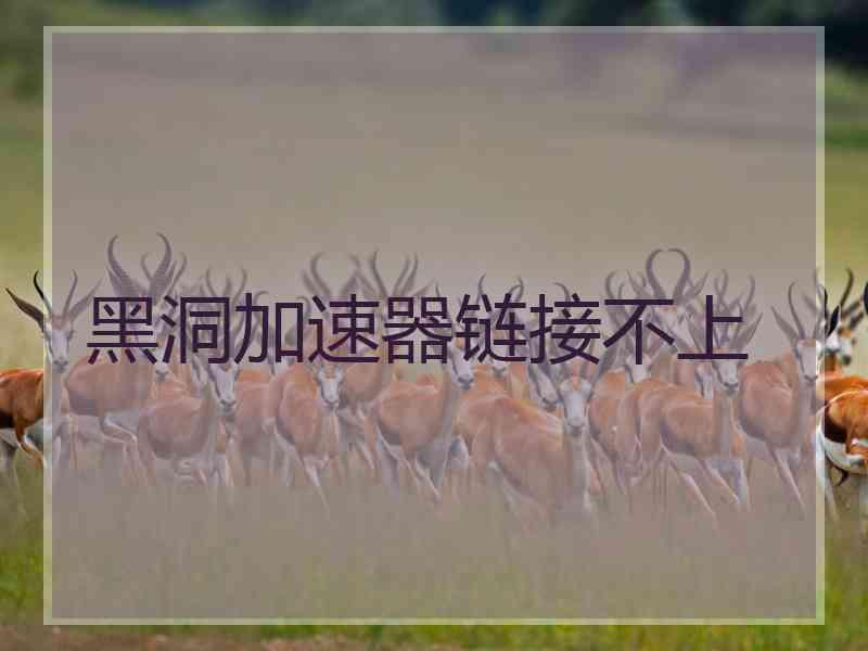黑洞加速器链接不上