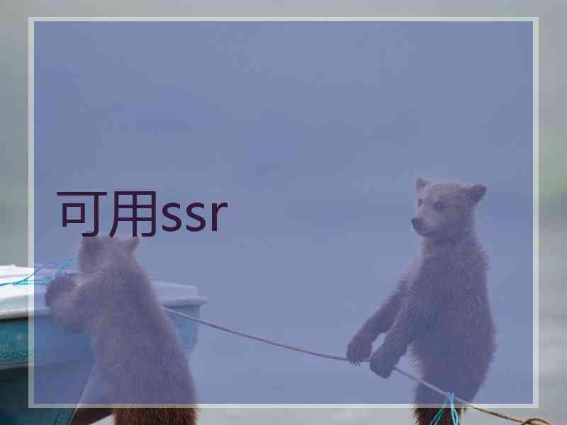 可用ssr