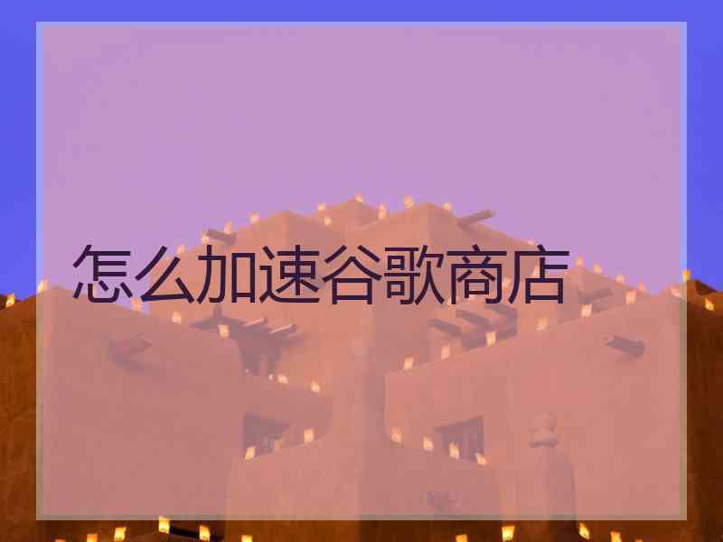 怎么加速谷歌商店