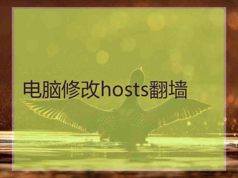 电脑修改hosts翻墙