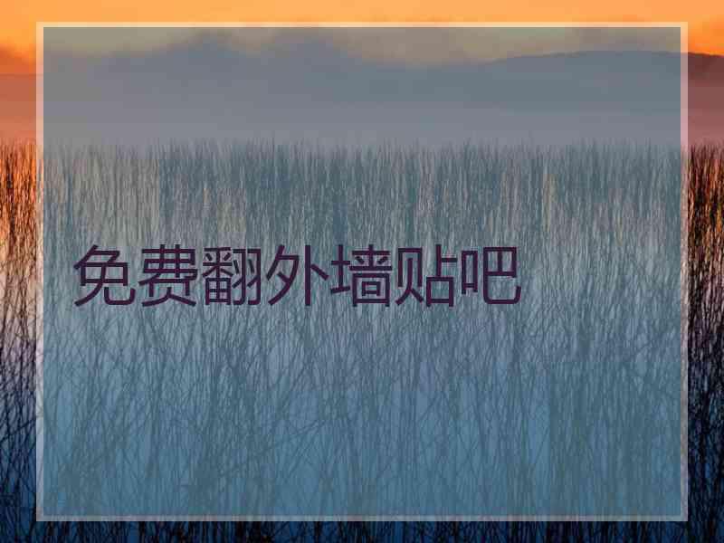 免费翻外墙贴吧