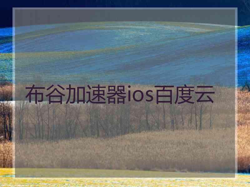 布谷加速器ios百度云