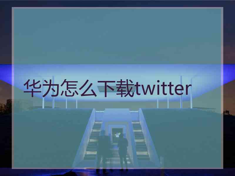 华为怎么下载twitter