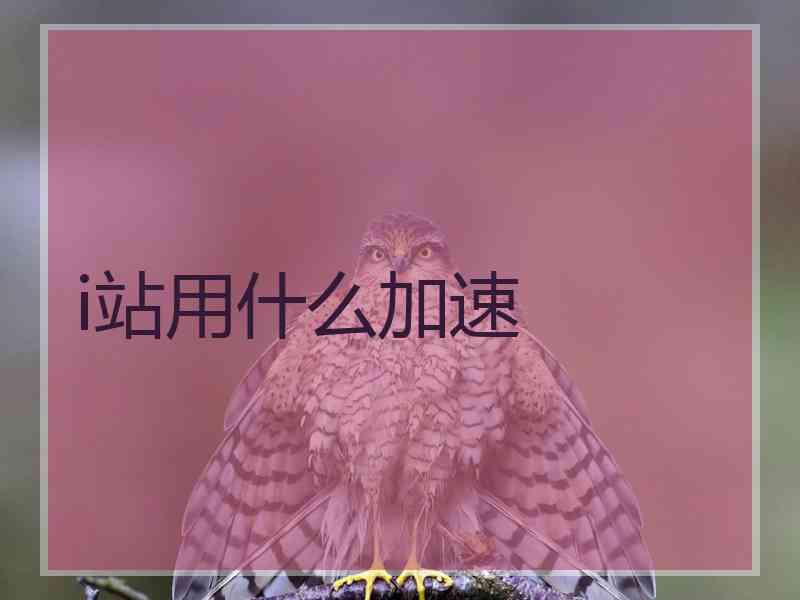 i站用什么加速