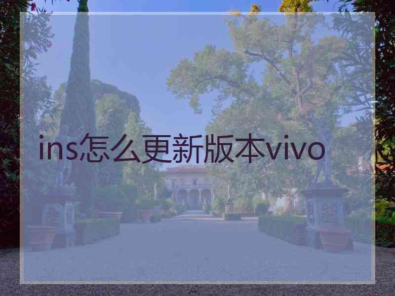 ins怎么更新版本vivo