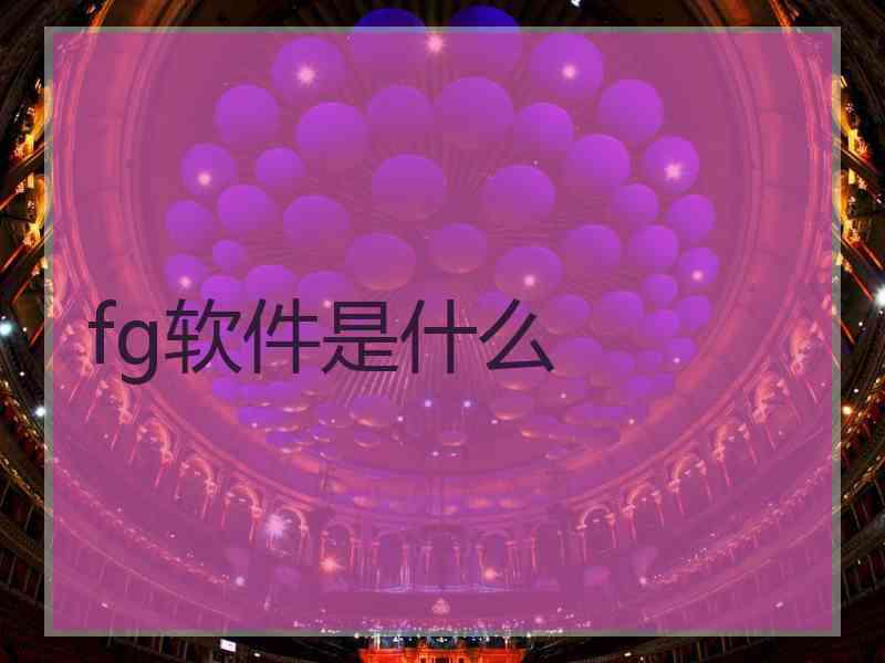 fg软件是什么