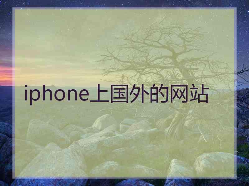 iphone上国外的网站