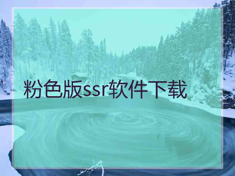 粉色版ssr软件下载
