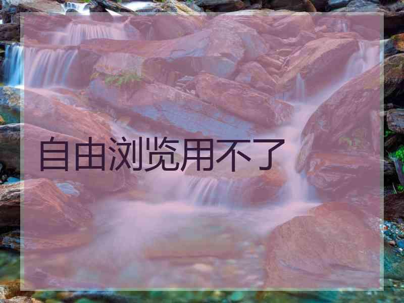 自由浏览用不了