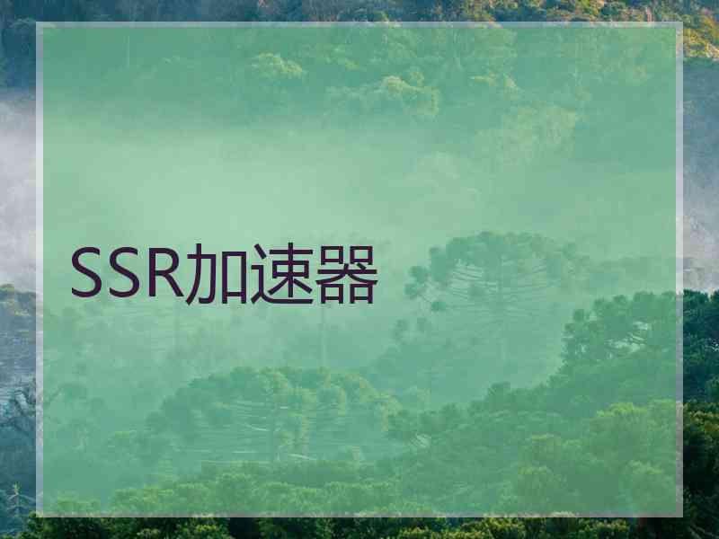 SSR加速器